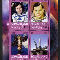 Somaliland 2011 History of Space - USSR #07 perf sheetlet containing 4 values unmounted mint