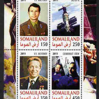 Somaliland 2011 History of Space - USSR #08 perf sheetlet containing 4 values unmounted mint