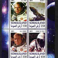 Somaliland 2011 History of Space - USSR #09 perf sheetlet containing 4 values unmounted mint