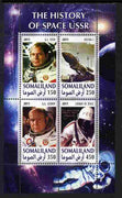 Somaliland 2011 History of Space - USSR #09 perf sheetlet containing 4 values unmounted mint