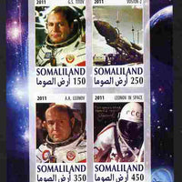 Somaliland 2011 History of Space - USSR #09 imperf sheetlet containing 4 values unmounted mint