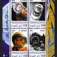 Somaliland 2011 History of Space - USSR #11 perf sheetlet containing 4 values unmounted mint