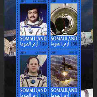 Somaliland 2011 History of Space - USSR #12 perf sheetlet containing 4 values unmounted mint