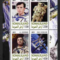 Somaliland 2011 History of Space - USSR #13 perf sheetlet containing 4 values unmounted mint