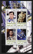 Somaliland 2011 History of Space - USSR #13 perf sheetlet containing 4 values unmounted mint