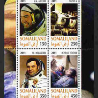 Somaliland 2011 History of Space - USSR #14 perf sheetlet containing 4 values unmounted mint