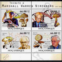 Mozambique 2010 Tribute to Marshall Warren Nirenberg (biochemist) perf sheetlet containing 4 values unmounted mint