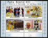 Mozambique 2010 Pope Benedict Visit to Portugal perf sheetlet containing 4 values unmounted mint