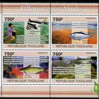 Togo 2011 Environment - Algal Blooms - Fish perf sheetlet containing 4 values unmounted mint