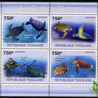 Togo 2011 Marine Turtles perf sheetlet containing 4 values unmounted mint