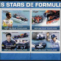 Togo 2010 Formula 1 Stars perf sheetlet containing 4 values unmounted mint Yvert 2272-75