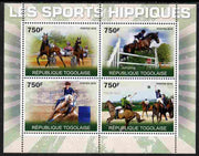Togo 2010 Equestrian Sports perf sheetlet containing 4 values unmounted mint Yvert 2292-95