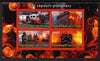 Congo 2011 Fire Brigades #2 imperf sheetlet containing 4 values unmounted mint