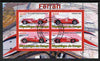 Congo 2011 Ferrari cars #1 perf sheetlet containing 4 values cto used