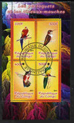 Congo 2011 Birds - Hummingbirds & Parrots perf sheetlet containing 4 values cto used