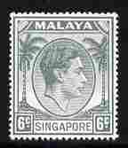 Singapore 1948-52 KG6 6c grey P18 unmounted mint SG21