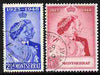 Montserrat 1949 KG6 Royal Silver Wedding perf set of 2 fine cds used, SG 115-6