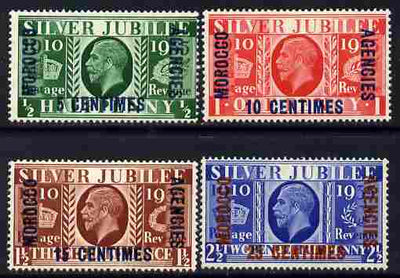 Morocco Agencies - French Currency 1935 KG5 Silver Jubilee set of 4 mounted mint SG 212-15