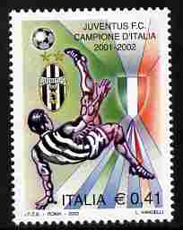 Italy 2002 Juventus National Football Champions 41c unmounted mint SG 2763