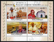 Mozambique 2010 Tribute to Armand Razafindratandra (priest) perf sheetlet containing 4 values unmounted mint
