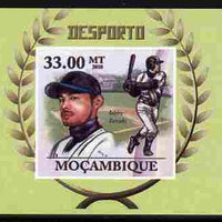 Mozambique 2011 Ichiro Suzuki (baseball) imperf souvenir sheet unmounted mint. Note this item is privately produced and is offered purely on its thematic appeal