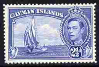 Cayman Islands 1938-48 KG6 Rembro (Schooner) 2.5d blue unmounted mint SG 120