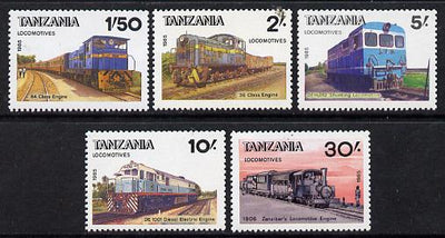 Tanzania 1985 Railways (2nd Series) set of 5 unmounted mint SG 445-9