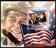 Guinea - Bissau 2011 100th Birth Anniversary of Ronald Reagan perf s/sheet unmounted mint