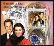 Guinea - Bissau 2011 Royal Wedding - William & Kate #2 perf s/sheet unmounted mint