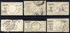 Egypt 1908-31 Found Open & Officially Sealed labels used seln of 6 different types (2, 3, 4, 6, 7 & 8) scarce