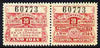 Argentine Republic - Santa Fe Province 1914 Revenue 20c red se-tenant pair unmounted mint