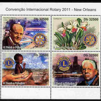 St Thomas & Prince Islands 2011 Rotary International Convention perf sheetlet containing 4 values unmounted mint