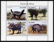 St Thomas & Prince Islands 2011 Animals of Africa perf sheetlet containing 4 values unmounted mint