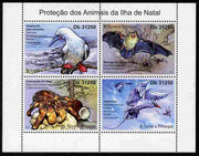 St Thomas & Prince Islands 2011 Animal Protection on Christmas Island perf sheetlet containing 4 values unmounted mint