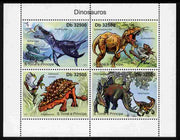 St Thomas & Prince Islands 2011 Dinosaurs perf sheetlet containing 4 values unmounted mint