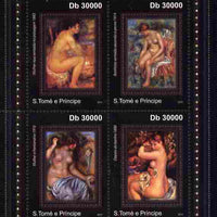 St Thomas & Prince Islands 2011 Paintings by Renoir perf sheetlet containing 4 values unmounted mint