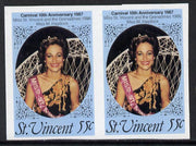 St Vincent 1987 10th Anniversary of Carnival 55c (Beauty Queen) unmounted mint imperf pair, SG 1068var