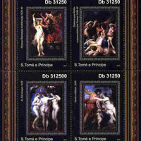 St Thomas & Prince Islands 2011 Paintings by Rubens perf sheetlet containing 4 values unmounted mint