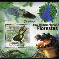 Mozambique 2011 International Year of Forests - Crocodiles perf s/sheet unmounted mint