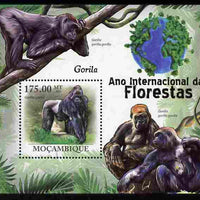 Mozambique 2011 International Year of Forests - Gorillas perf s/sheet unmounted mint