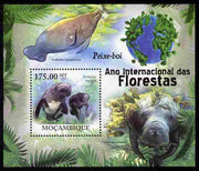 Mozambique 2011 International Year of Forests - Manatees perf s/sheet unmounted mint