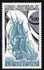 French Southern & Antarctic Territories 1988 La Fortune (Sail Warship) 5f unmounted mint SG 239