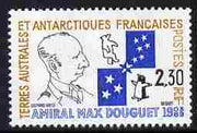 French Southern & Antarctic Territories 1991 Admiral Max Douguet Commemoration 2f30 unmounted mint SG 274