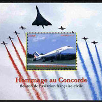 Congo 2011 In Memory of Concorde perf m/sheet unmounted mint. Note this item is privately produced and is offered purely on its thematic appeal