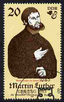 Germany - East 1983 500th Birth Anniversary of Martin Luther (Protestant) perf 20pf fine used
