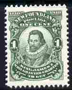 Newfoundland 1910 King James I 1c green P12 unmounted mint SG 95