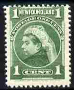 Newfoundland 1897-1918 Queen Victoria 1c yellow-green unmounted mint SG 85a