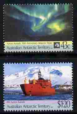 Australian Antarctic Territory 1991 30th Anniversary of Antarctic Treaty set of 2 unmounted mint SG 88-9