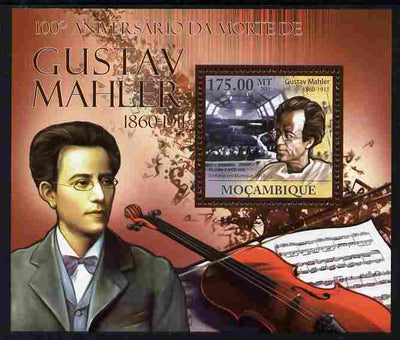 Mozambique 2011 Death Centenary of Gustav Mahler perf s/sheet unmounted mint