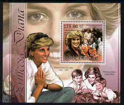 Mozambique 2011 50th Birth Anniversary of Princess Diana perf s/sheet unmounted mint